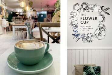 Photo: Coffee at The Flower Cup Café, Chester